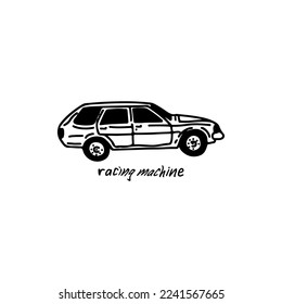 vector line concept car illustration