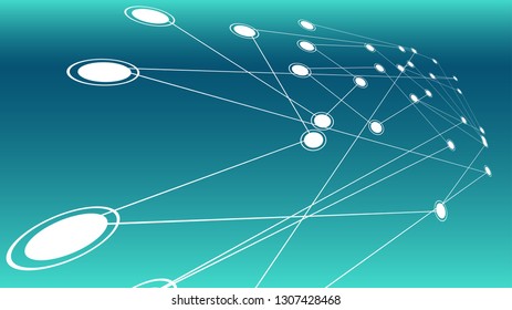 Vector line connections, abstract communication concept