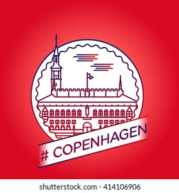 vector line copenhagen badge