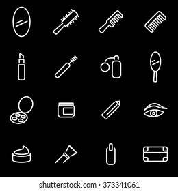 Vector line cosmetics icon set