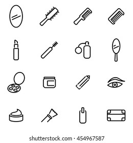 Vector line cosmetics icon set