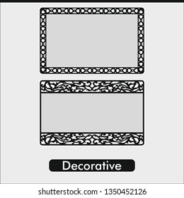 Vector line decoration pattern. Art design for web, site, advertising, banner, poster, flyer, brochure, board, card, paper print.
Victorian ornaments photo frames in vector 