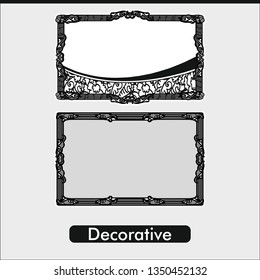 Vector line decoration pattern. Art design for web, site, advertising, banner, poster, flyer, brochure, board, card, paper print.
Victorian ornaments photo frames in vector 