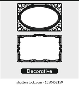 Vector line decoration pattern. Art design for web, site, advertising, banner, poster, flyer, brochure, board, card, paper print.
Victorian ornaments photo frames in vector 