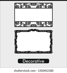Vector line decoration pattern. Art design for web, site, advertising, banner, poster, flyer, brochure, board, card, paper print.
Victorian ornaments photo frames in vector 