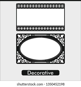 Vector line decoration pattern. Art design for web, site, advertising, banner, poster, flyer, brochure, board, card, paper print.
Victorian ornaments photo frames in vector 