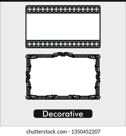 Vector line decoration pattern. Art design for web, site, advertising, banner, poster, flyer, brochure, board, card, paper print.
Victorian ornaments photo frames in vector 