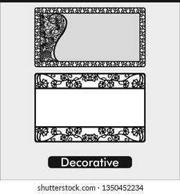 Vector line decoration pattern. Art design for web, site, advertising, banner, poster, flyer, brochure, board, card, paper print.
Victorian ornaments photo frames in vector 