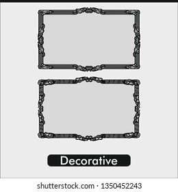 Vector line decoration pattern. Art design for web, site, advertising, banner, poster, flyer, brochure, board, card, paper print.
Victorian ornaments photo frames in vector 