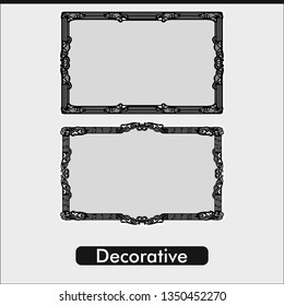 Vector line decoration pattern. Art design for web, site, advertising, banner, poster, flyer, brochure, board, card, paper print.
Victorian ornaments photo frames in vector 