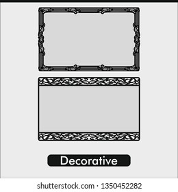 Vector line decoration pattern. Art design for web, site, advertising, banner, poster, flyer, brochure, board, card, paper print.
Victorian ornaments photo frames in vector 