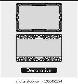 Vector line decoration pattern. Art design for web, site, advertising, banner, poster, flyer, brochure, board, card, paper print.
Victorian ornaments photo frames in vector 