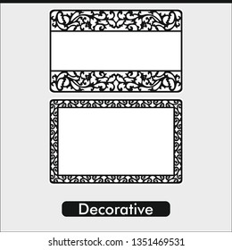 Vector line decoration pattern. Art design for web  site  advertising  banner  poster  flyer  brochure  board  card  paper print. Victorian ornaments photo frames in vector 
