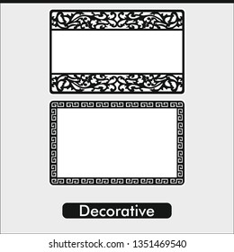 Vector line decoration pattern. Art design for web  site  advertising  banner  poster  flyer  brochure  board  card  paper print. Victorian ornaments photo frames in vector 