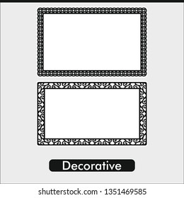 Vector line decoration pattern. Art design for web  site  advertising  banner  poster  flyer  brochure  board  card  paper print. Victorian ornaments photo frames in vector 