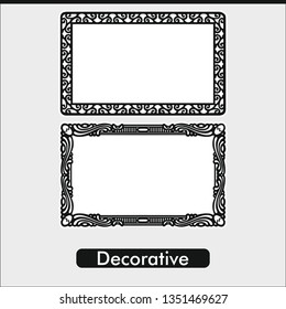 Vector line decoration pattern. Art design for web  site  advertising  banner  poster  flyer  brochure  board  card  paper print. Victorian ornaments photo frames in vector 