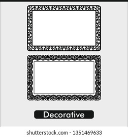 Vector line decoration pattern. Art design for web  site  advertising  banner  poster  flyer  brochure  board  card  paper print. Victorian ornaments photo frames in vector 