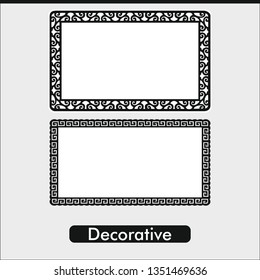 Vector line decoration pattern. Art design for web  site  advertising  banner  poster  flyer  brochure  board  card  paper print. Victorian ornaments photo frames in vector 