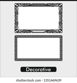Vector line decoration pattern. Art design for web  site  advertising  banner  poster  flyer  brochure  board  card  paper print. Victorian ornaments photo frames in vector 