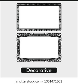 Vector line decoration pattern. Art design for web  site  advertising  banner  poster  flyer  brochure  board  card  paper print. Victorian ornaments photo frames in vector 