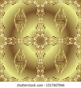 Vector line design. 1920-30s motifs. Luxury vintage illustration. Minimalistic geometric design. Seamless. Art Deco Pattern on brown and neutral colors. Curls background.