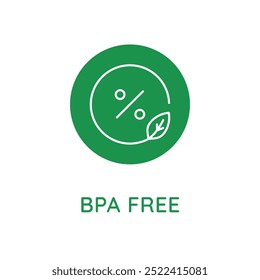 Vector line design element, badge and icon for food and cosmetics packaging in mono linear style - bpa free