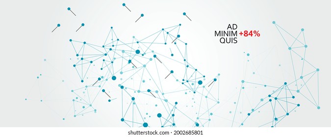 Vector line digital atom concept. Polygonal background and technology design, dot connect design