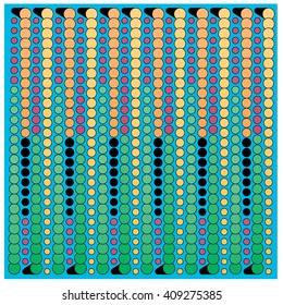 vector line and dot colorful pattern