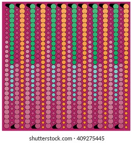 vector line and dot colorful pattern