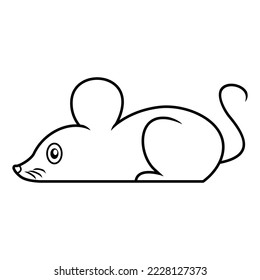 vector line drawing form cute and simple rat logo icon 4