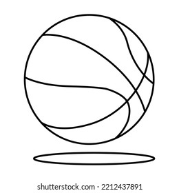 
vector line drawing forming basketball icon
