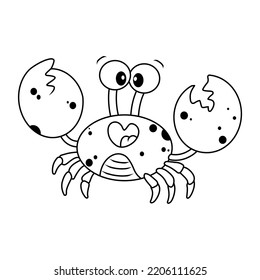 
vector line drawing forming crab logo