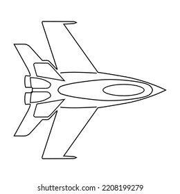 
Vector Line Drawing Forming A Fighter Plane Icon