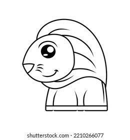 
vector line drawing forming lion king of the jungle animal icon