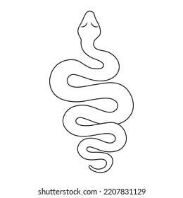 
Vector Line Drawing Forming A Simple Snake Animal Icon