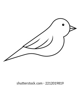 
Vector Line Drawing Forming A Simple Cute Bird Icon 4