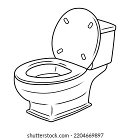 Vector Line Drawing Forming Toilet Seat Stock Vector (Royalty Free ...