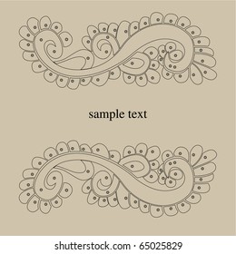 Vector line drawing patterns background