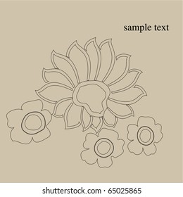 Vector line drawing patterns background
