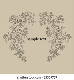 Vector line drawing patterns background .