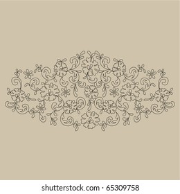 Vector line drawing patterns background .