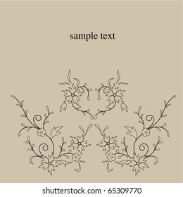 Vector line drawing patterns background .