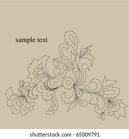Vector line drawing patterns background .