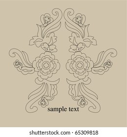 Vector line drawing patterns background .