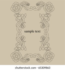 Vector line drawing patterns background .