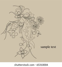 Vector line drawing patterns background .