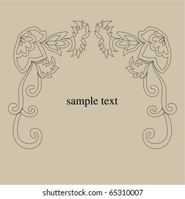 Vector line drawing patterns background .