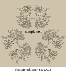 Vector line drawing patterns background .