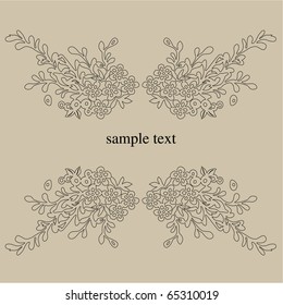 Vector line drawing patterns background .