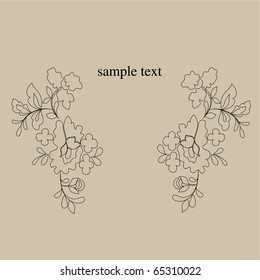 Vector line drawing patterns background .